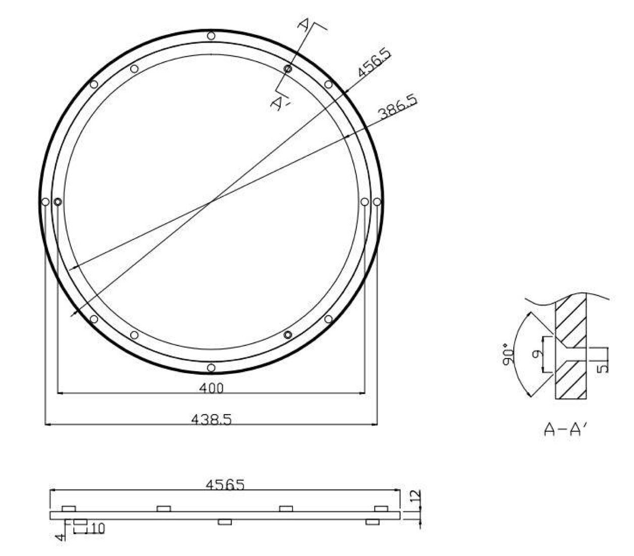 300 Pounds Capacity Heavy Duty Aluminum Lazy Susan, Turntable Bearings (18 Inch