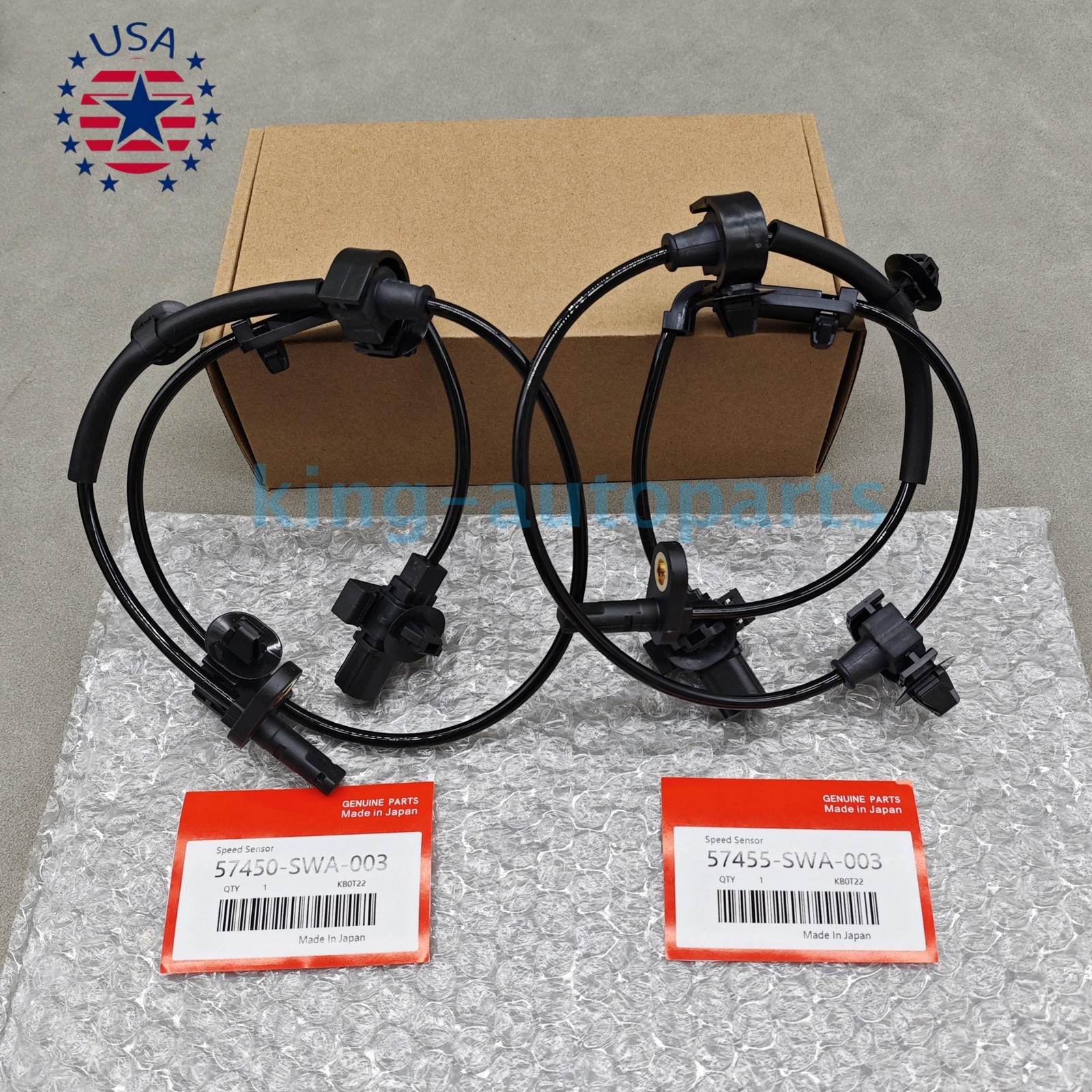 New 2PCS Front Left & Right ABS Wheel Speed Sensor New For Honda CR-V 2007-11 US