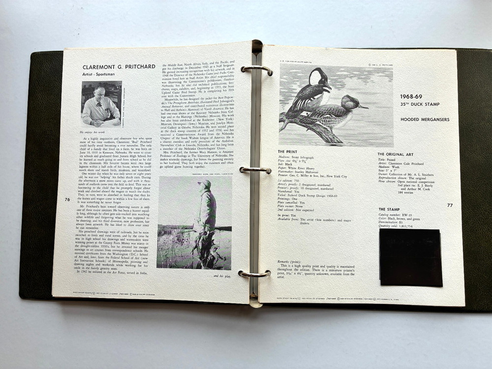 Jean Pride Stearns A Catalog of Duck Stamp Prints 1973 edition Signed no stamps
