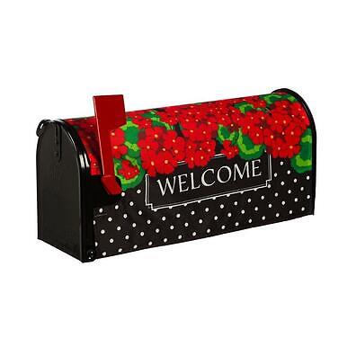 Geranium Polka Dots Nylon Mailbox Cover
