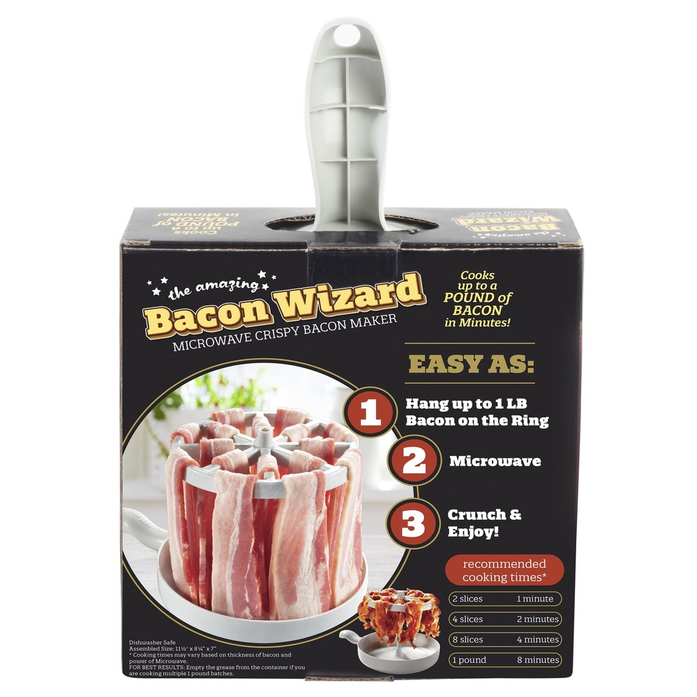 Bacon Wizard Microwave Crispy Bacon Maker - Crispier, Healthier