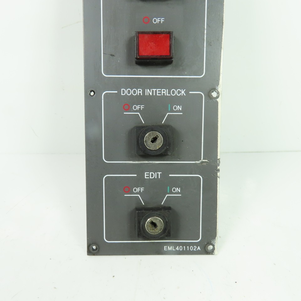 EML401102A Power Door Interlock Edit Operator Control Panel Plate 8-5/8"x3.5"
