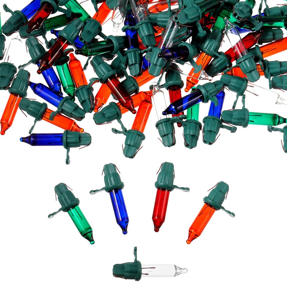 Mudder 200 Count Replacement Christmas Tree Green Base With Colorful Bulb