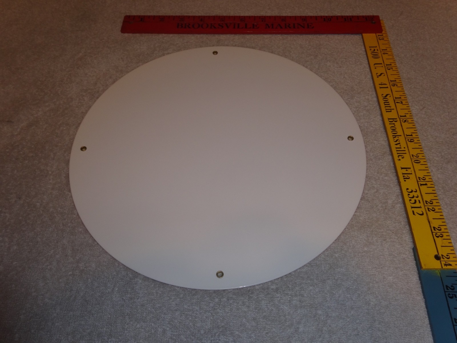 VINTAGE FLYING A GASOLINE WHITE 11 3/4" PORCELAIN METAL SERVICE STATION OIL SIGN