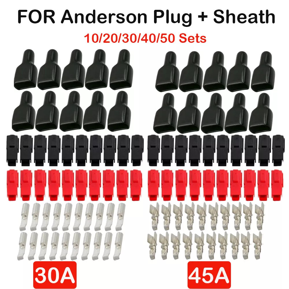 10/20/30/40/50/100 Sets 30Amp 45Amp Connector with Sleeve for Anderson Powerpole