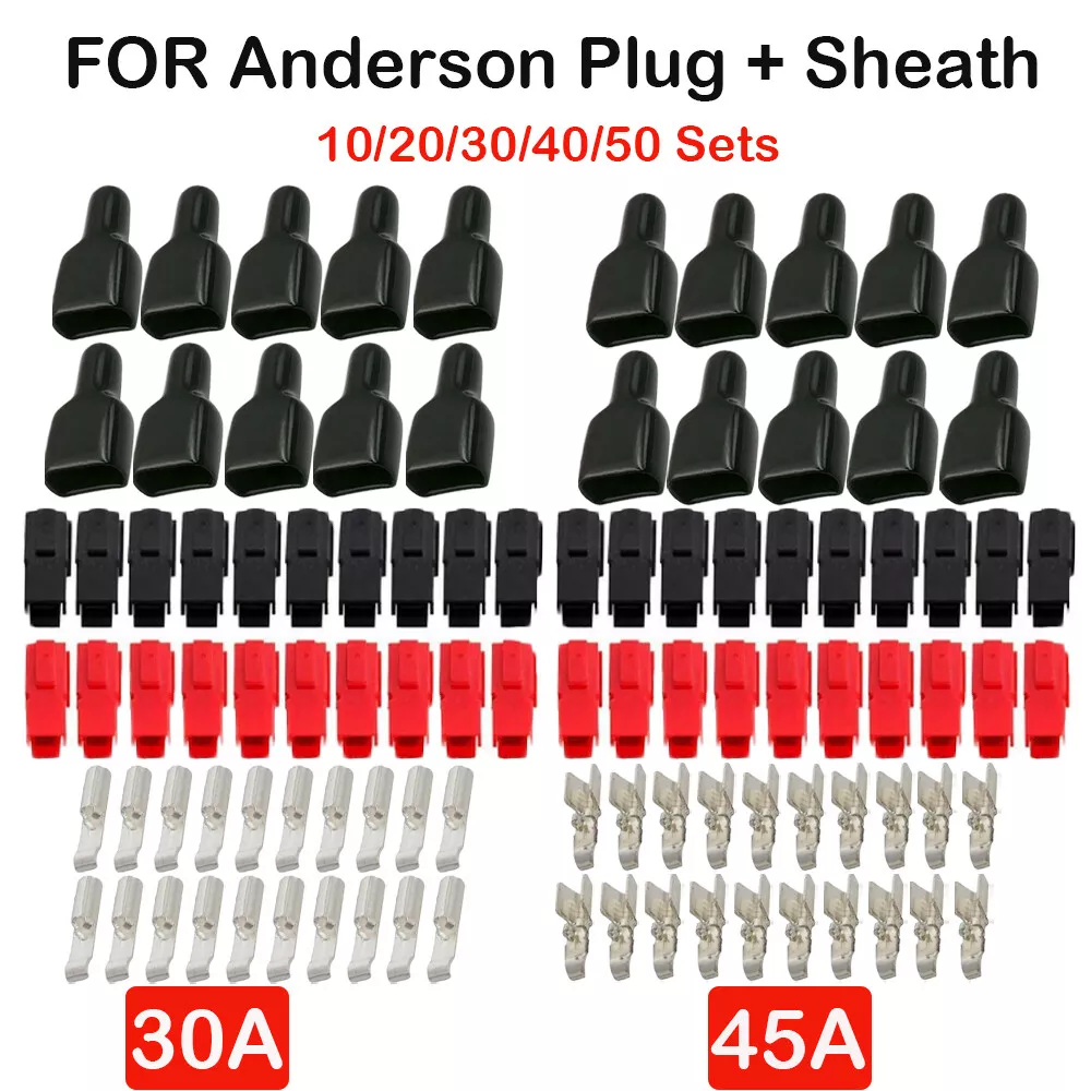 10/20/30/40/50/100 Sets 30Amp 45Amp Connector with Sleeve for Anderson Powerpole