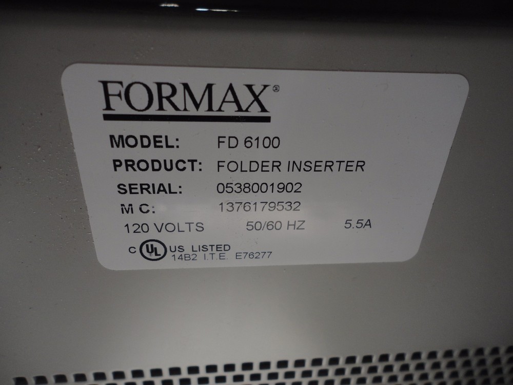 Formax FD 6100 Folder Inserter for Part