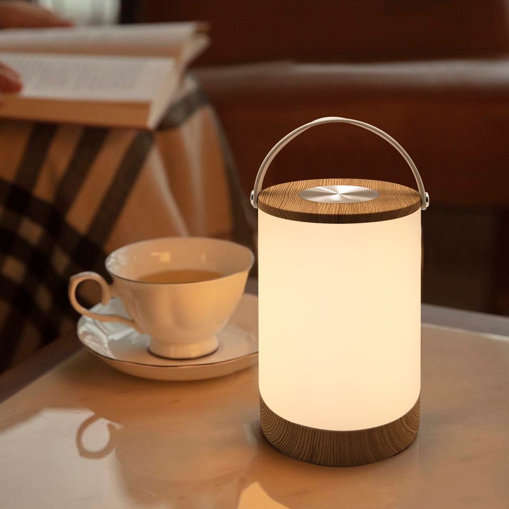Portable Lantern with Touch Dimmable Switch, Rechargeable Battery-Operated Co...