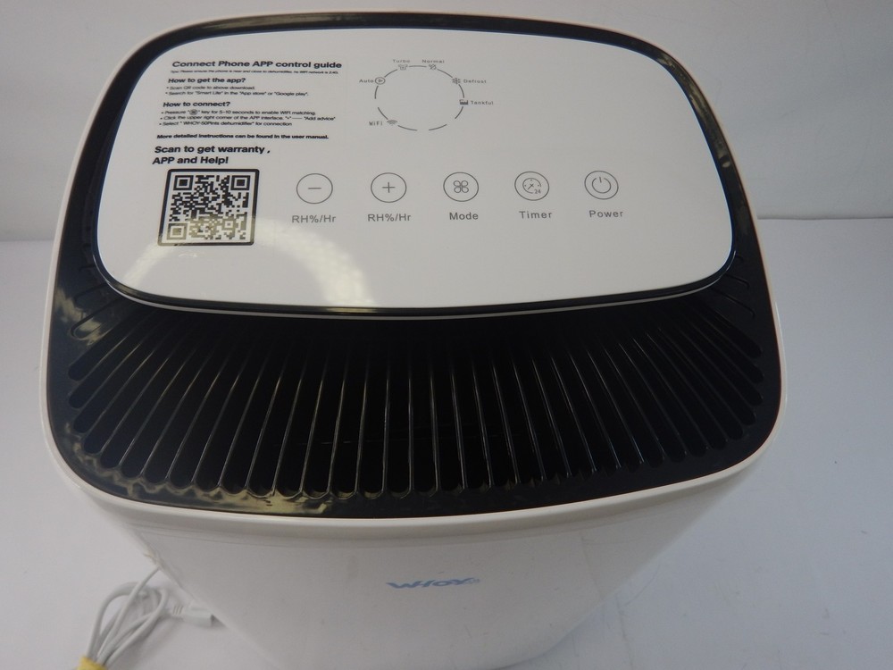 WHOY 5000 Sq.Ft., 100 Pints Smart Compressor Dehumidifier, White