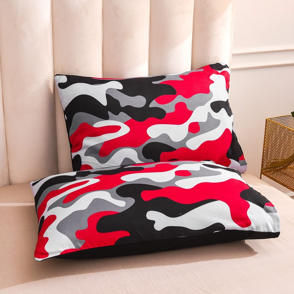 Camouflage Bedding Set, Colorful Pattern Style Comforter Set, 3 PCS Comforter...
