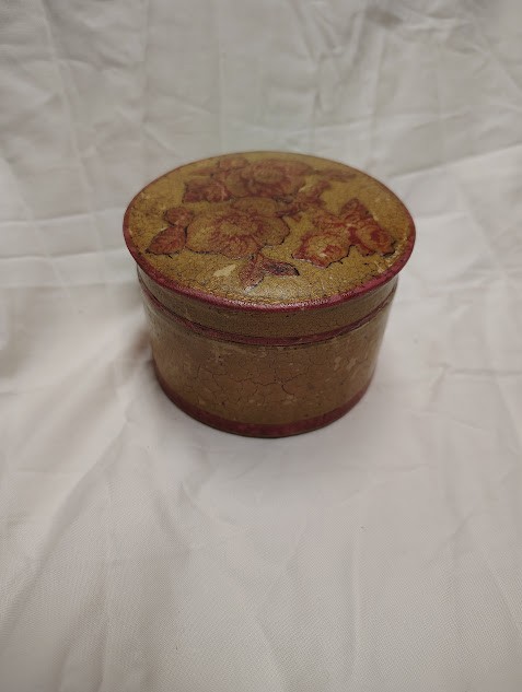 Vintage paper mache powder container