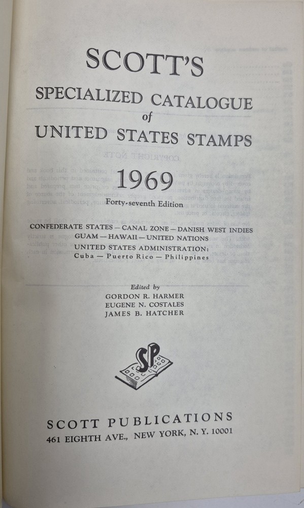 Vtg Lot 3 Scott's United States Postage Stamp Specialized Catalogue Books 1969