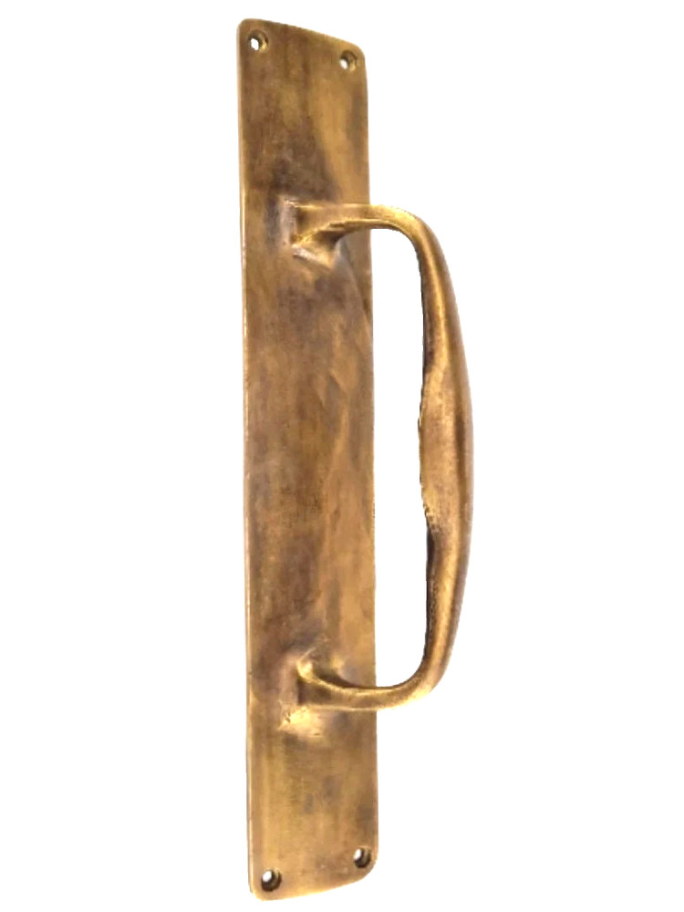 2 PCS 12" x 2" barn door grab Solid Brass Large plain Handle 30cm Pull heavy PUB