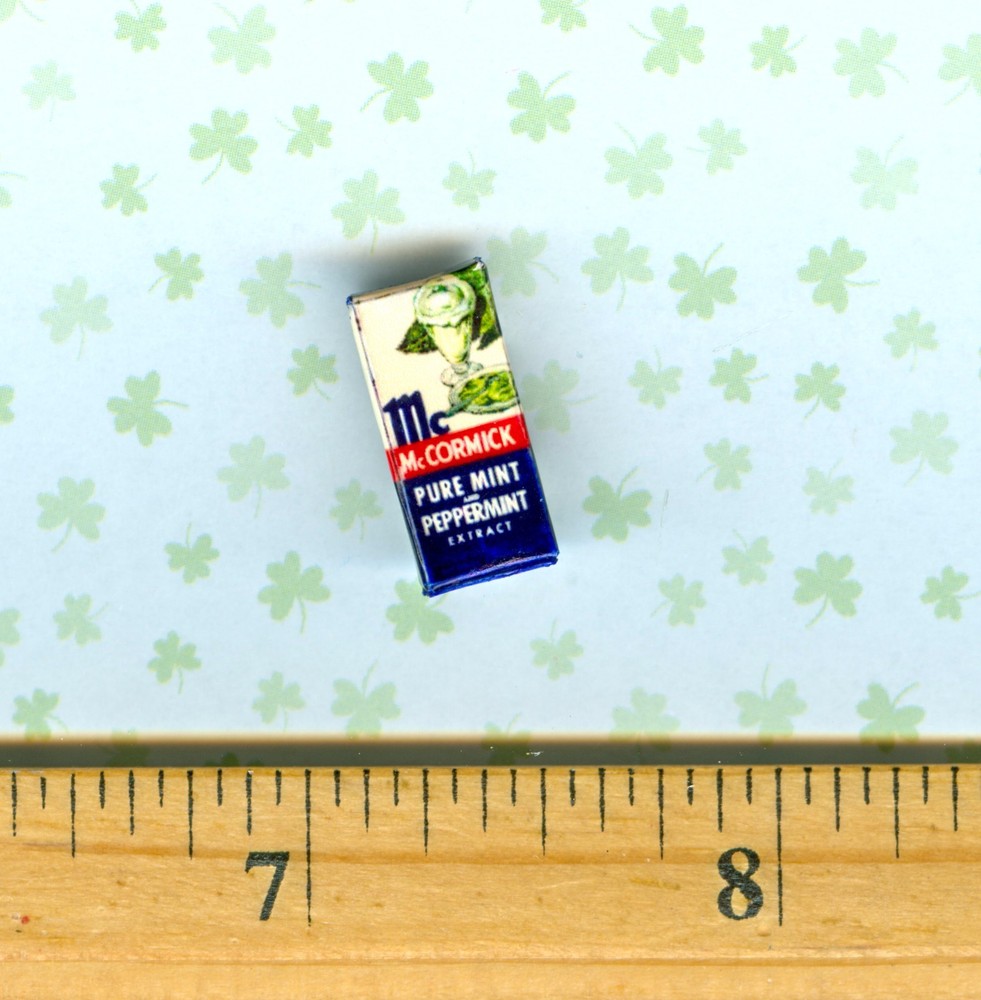 Dollhouse Miniature Size Peppermint Extract Box