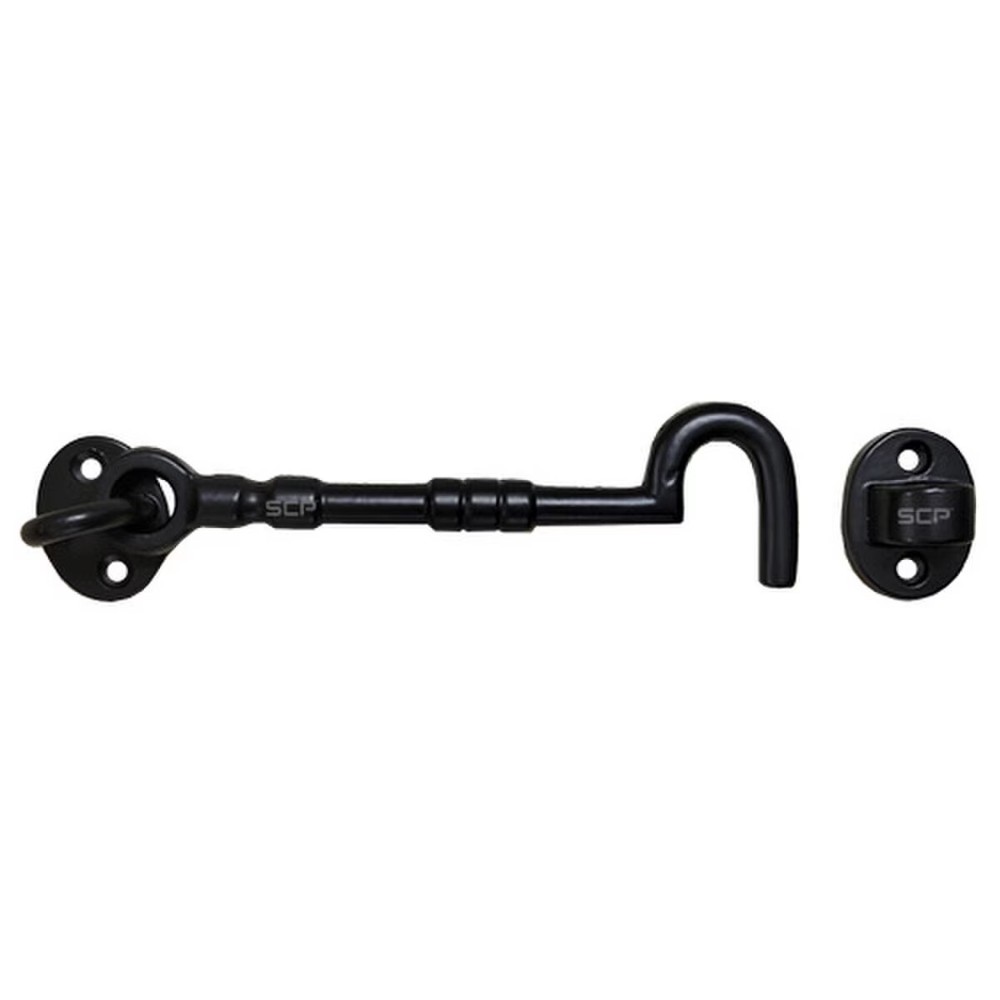 6" Decorative Gate Hook Latch Black Finish Door Latch