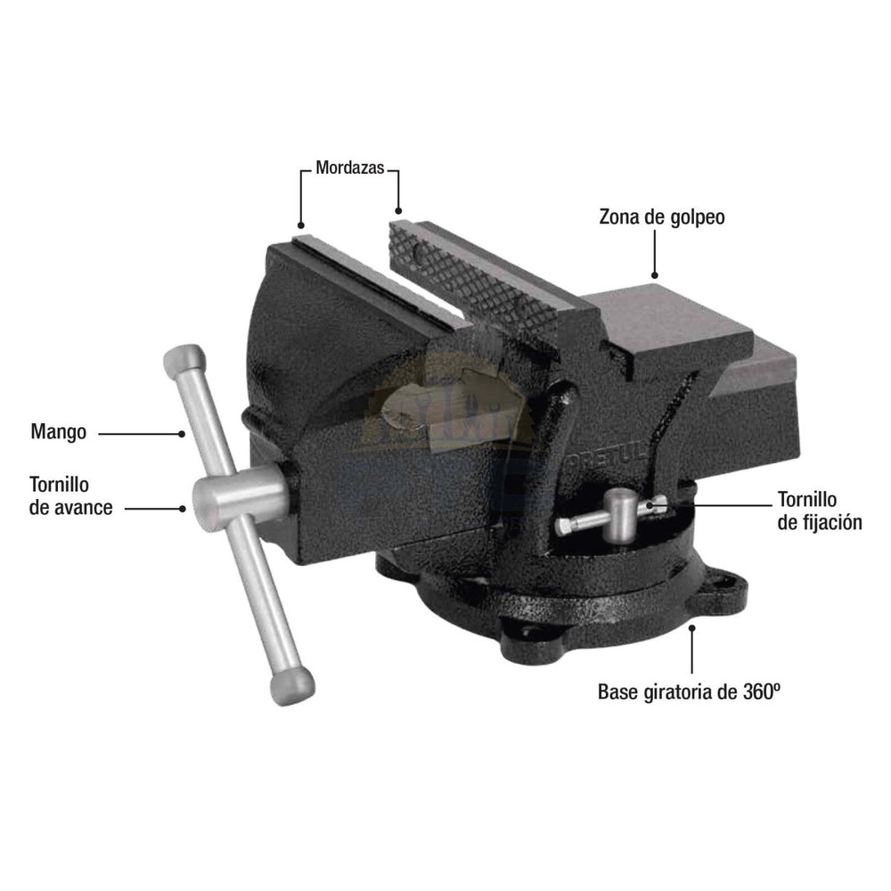 Pretul TB-5P 5" gray iron bench vise