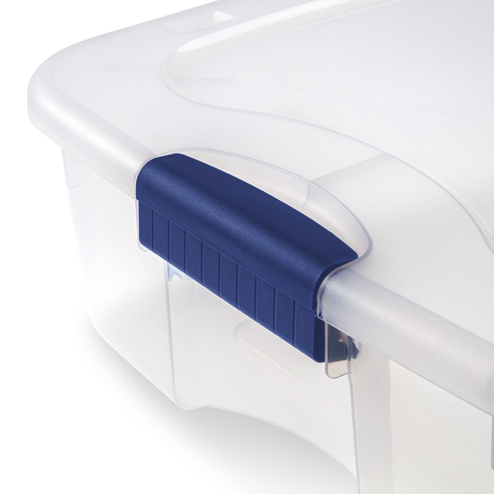 Sterilite Latching Wheeled Storage Bin 66 Quart Clear Underbed Storage Container