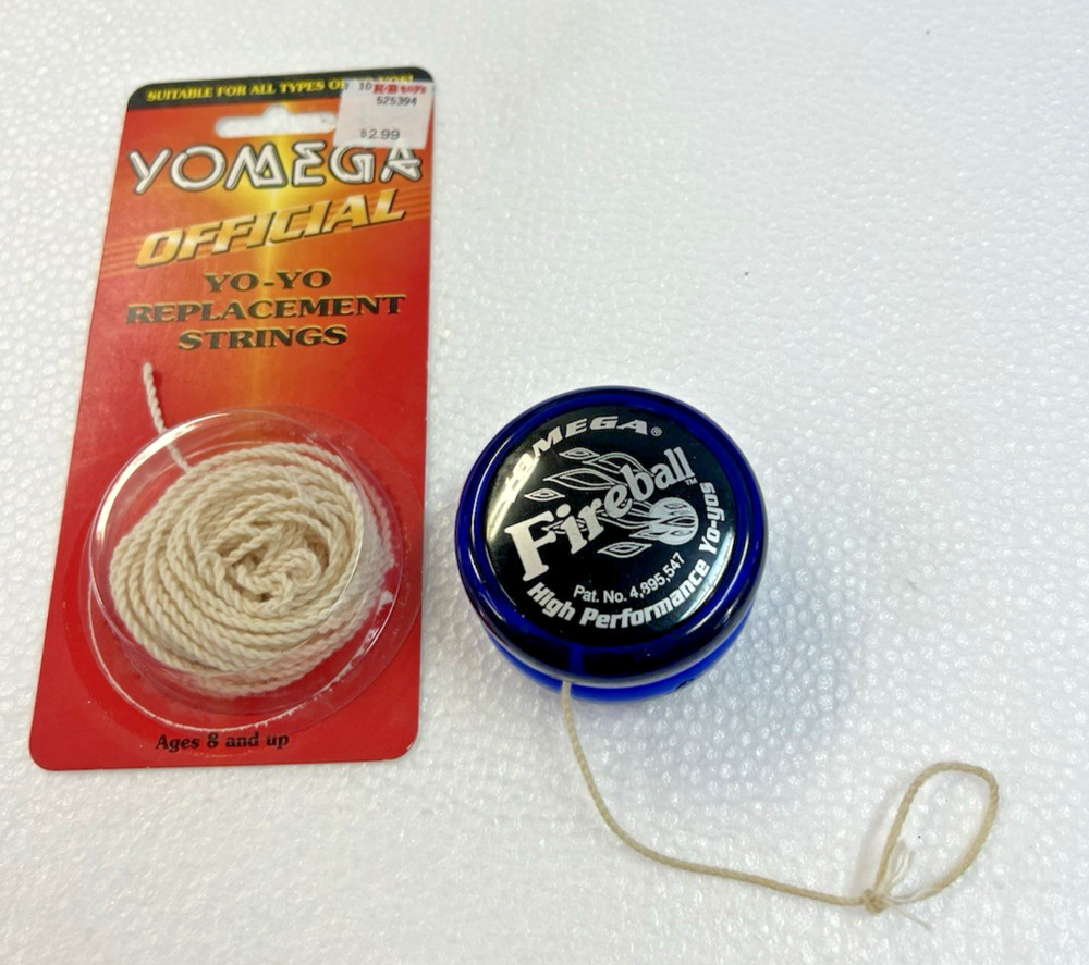 Vintage Yomega Yo-Yo Corp Fireball High Performance Blue REPLACEMENT STRING NOS