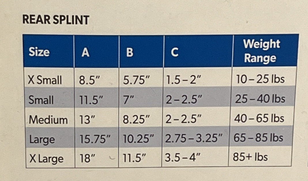 Walkin’ Pets Walkin’ Fit Adjustable Splint Extra Large Dogs