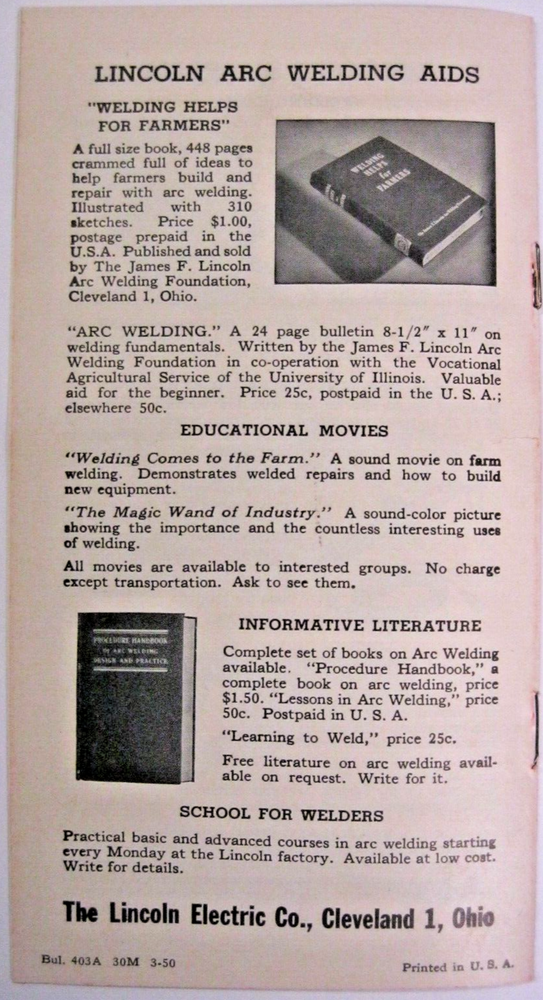 Lincoln Welding Guide 1950