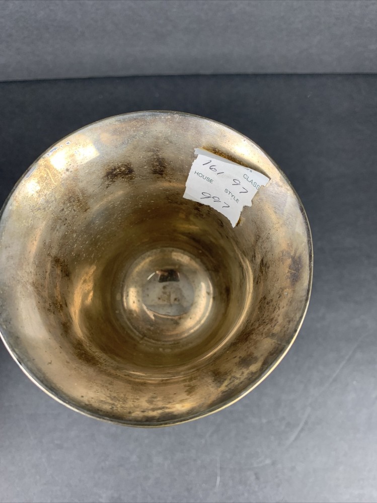 Vintage Silver Plated Wine Water Goblet 7.5" Tall Made in India Marshall Fields