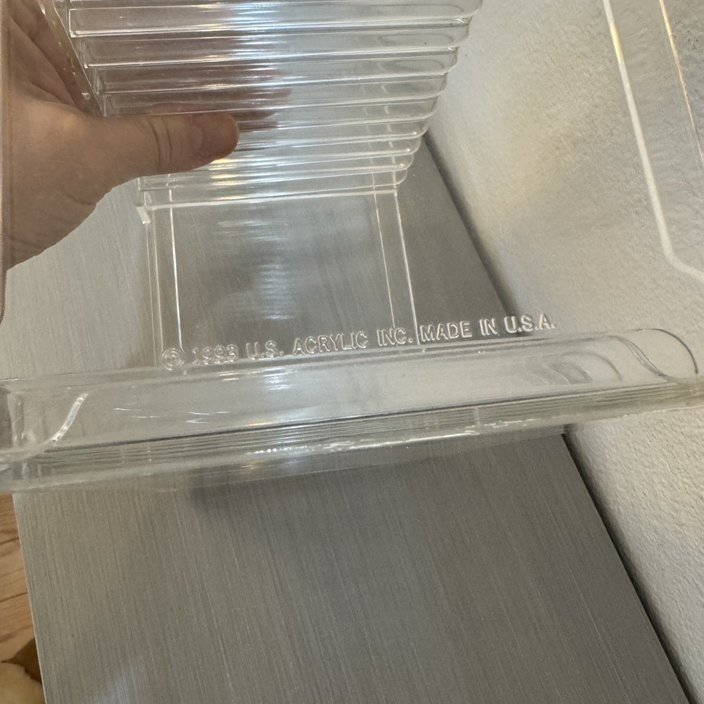 Vintage 1993 Clear Acrylic CD Holder – Stackable Media Storage organizer