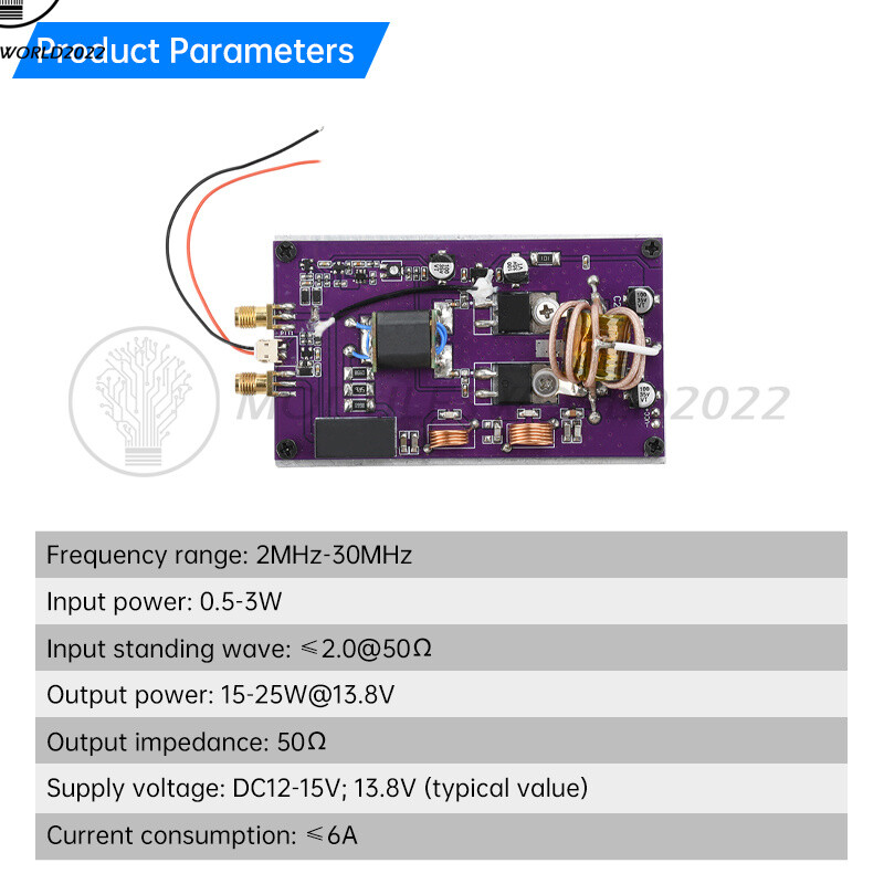 20W Portable Short Wave Amplifier Module Transceiver Automatic Converter 30MHz