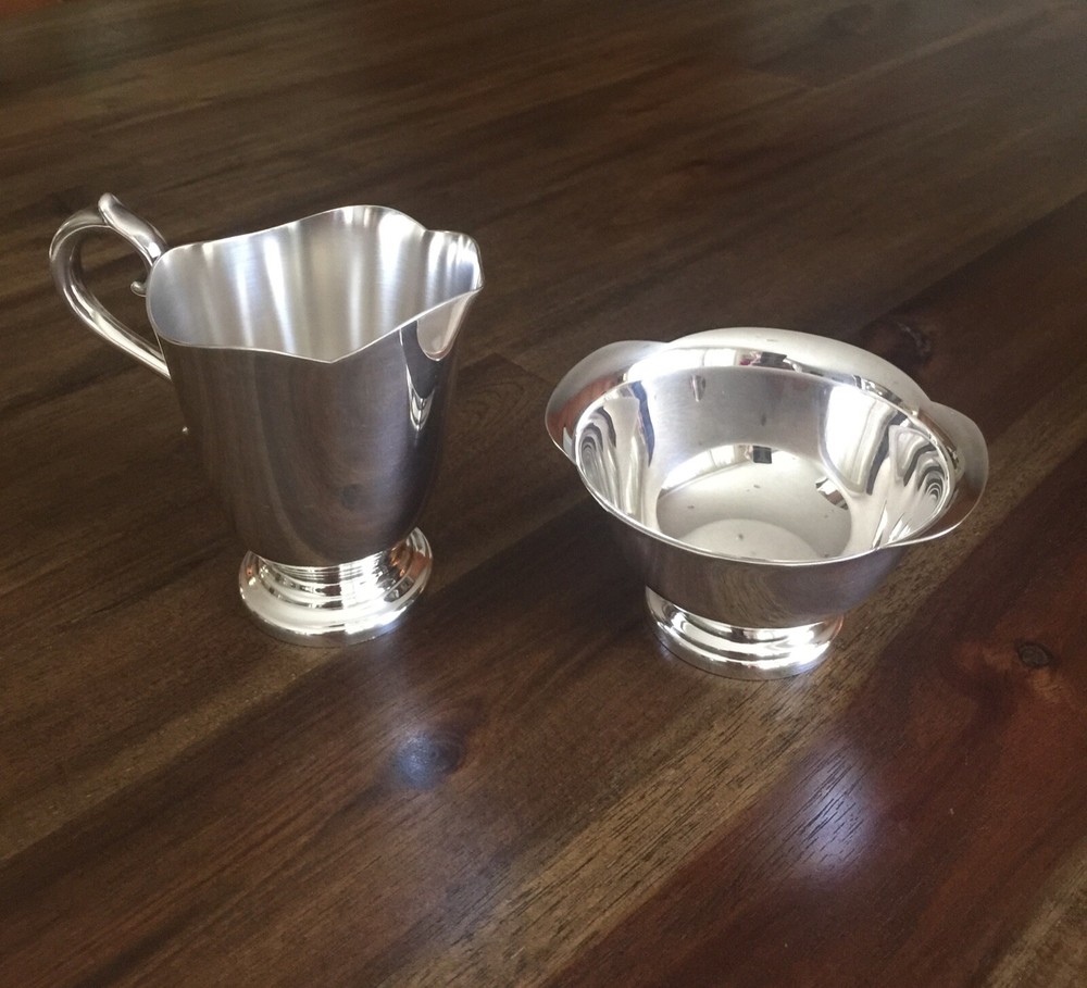 Reed & Barton Silverplated CREAMER & SUGAR BOWL Set