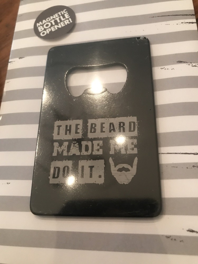 The Beard Made Me Do It Magnet & Bottle Opener Gift Set