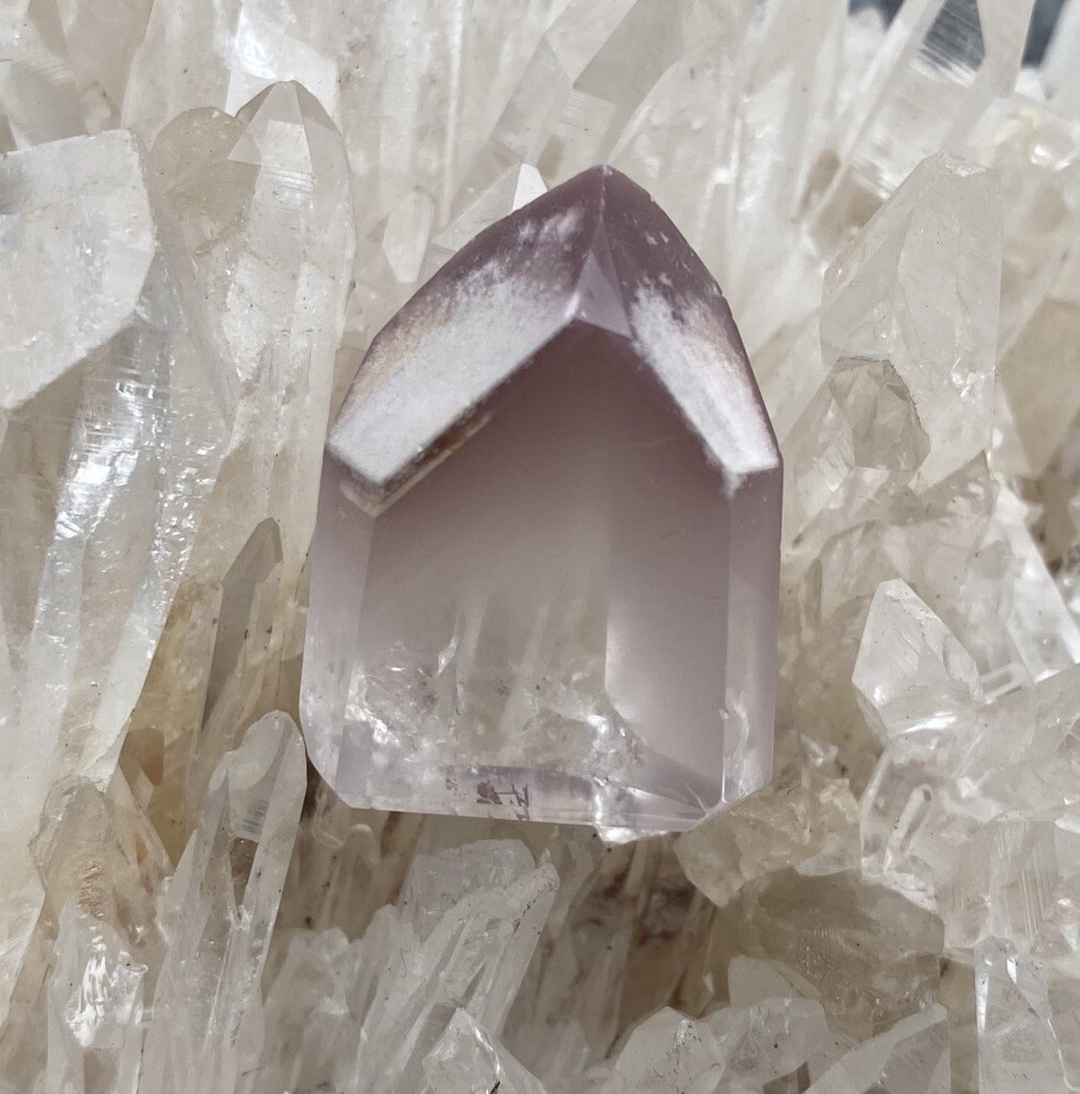 Clear Quartz Lithium point with phantom **Unique ** A Grade !