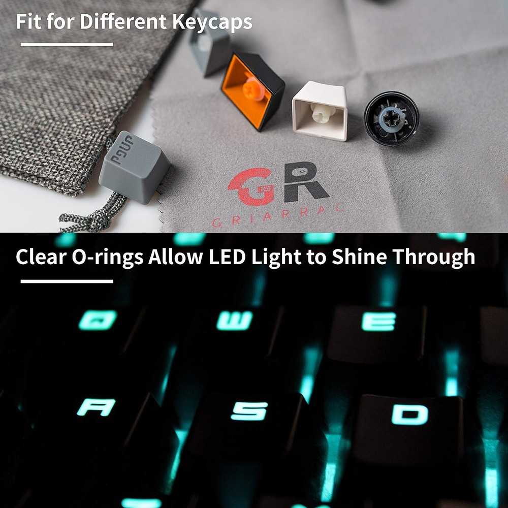 Mechanical Keyboard O Ring Switch Dampener with Keycap Puller Remover Brush A...