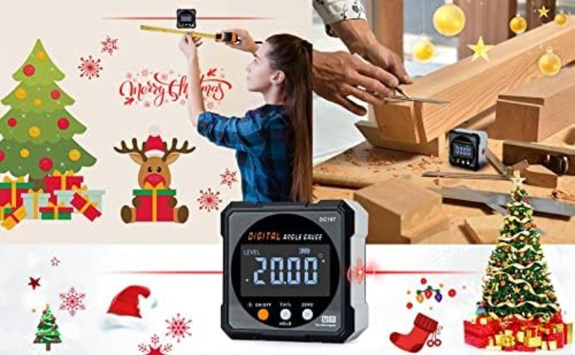 4-Sided Magnetic Digital Angle Finder with Backlight - Ultimate Carpentry Tool
