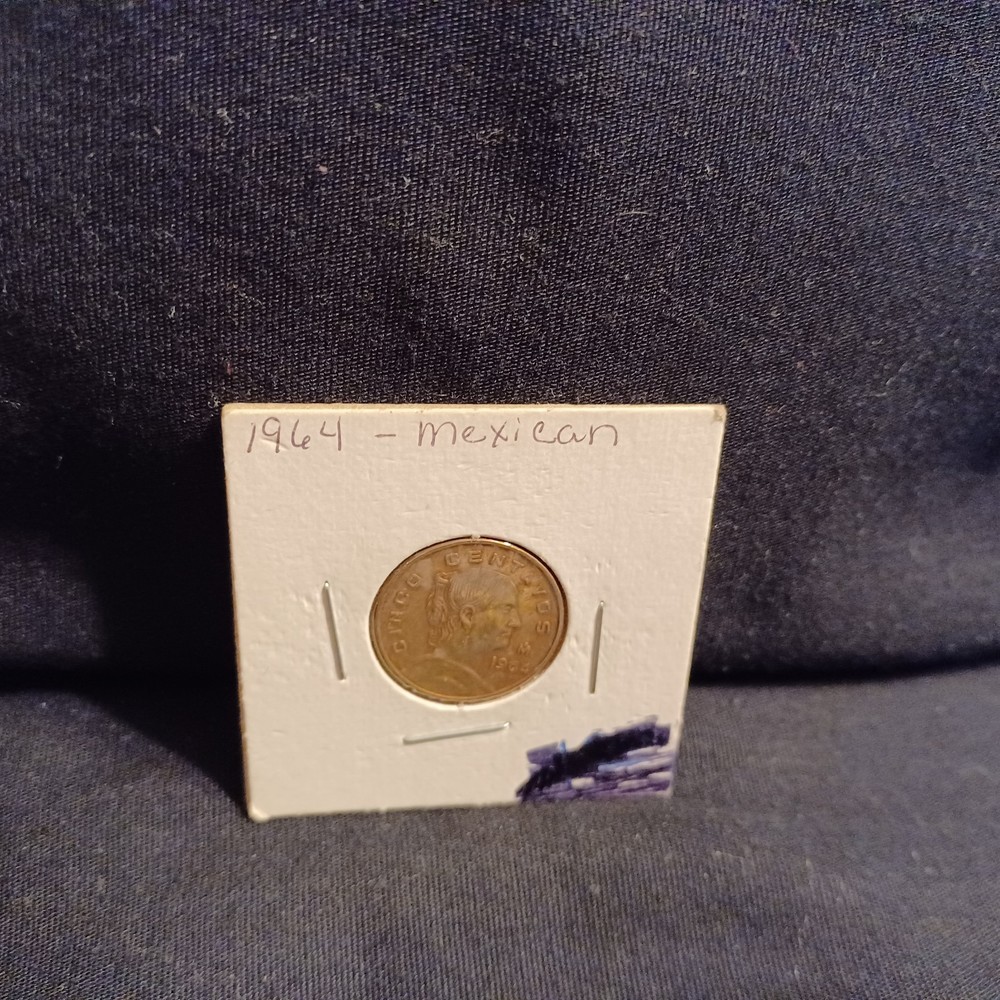 = 1964 MEXICO FIVE CENT NICKEK COIN