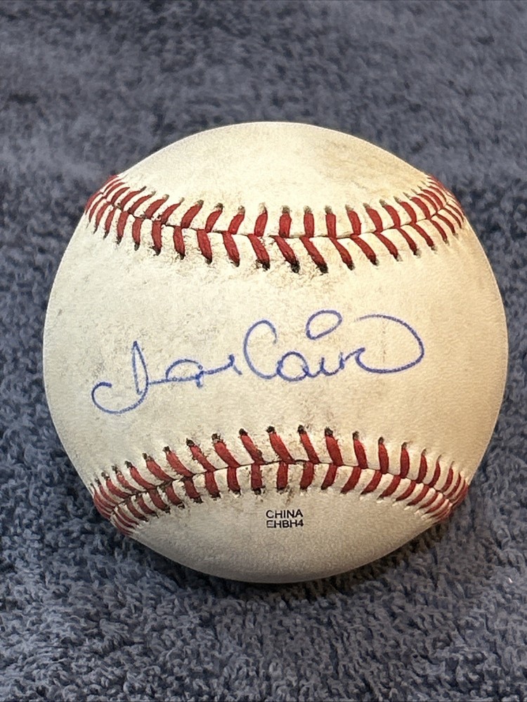 miguel cairo signed baseball autograph ball auto D