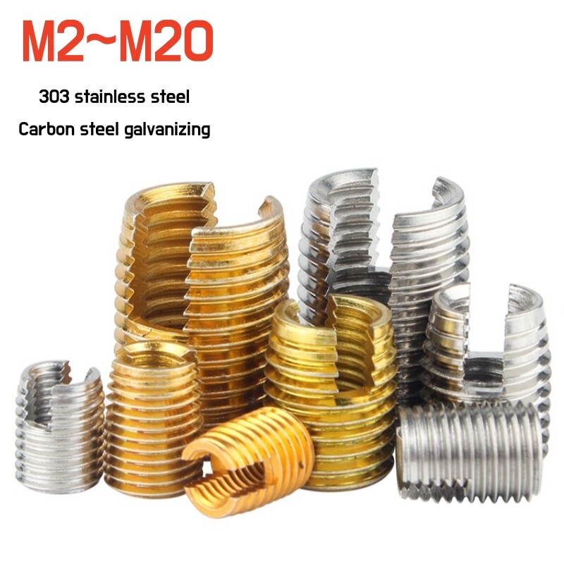 M2-M20 Slotted Self Tapping Threaded Inserts External and Internal Thread