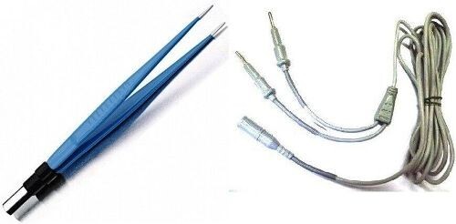 Electros.urgical Mini Cautery Bipolar Forceps with Silicon Cable Laparoscopy A++