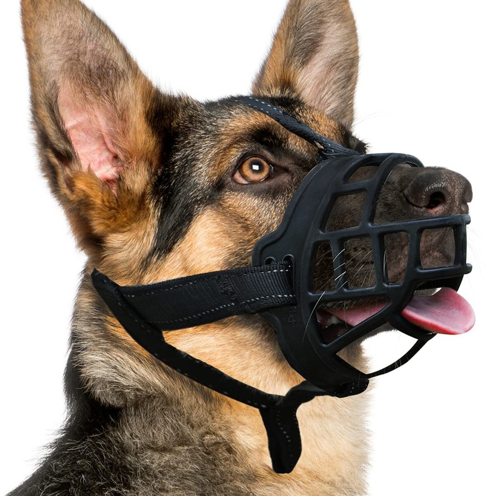 Dog Muzzle Silicone Basket Muzzle for Small Medium Large Dogs Soft Cage Muzzl...