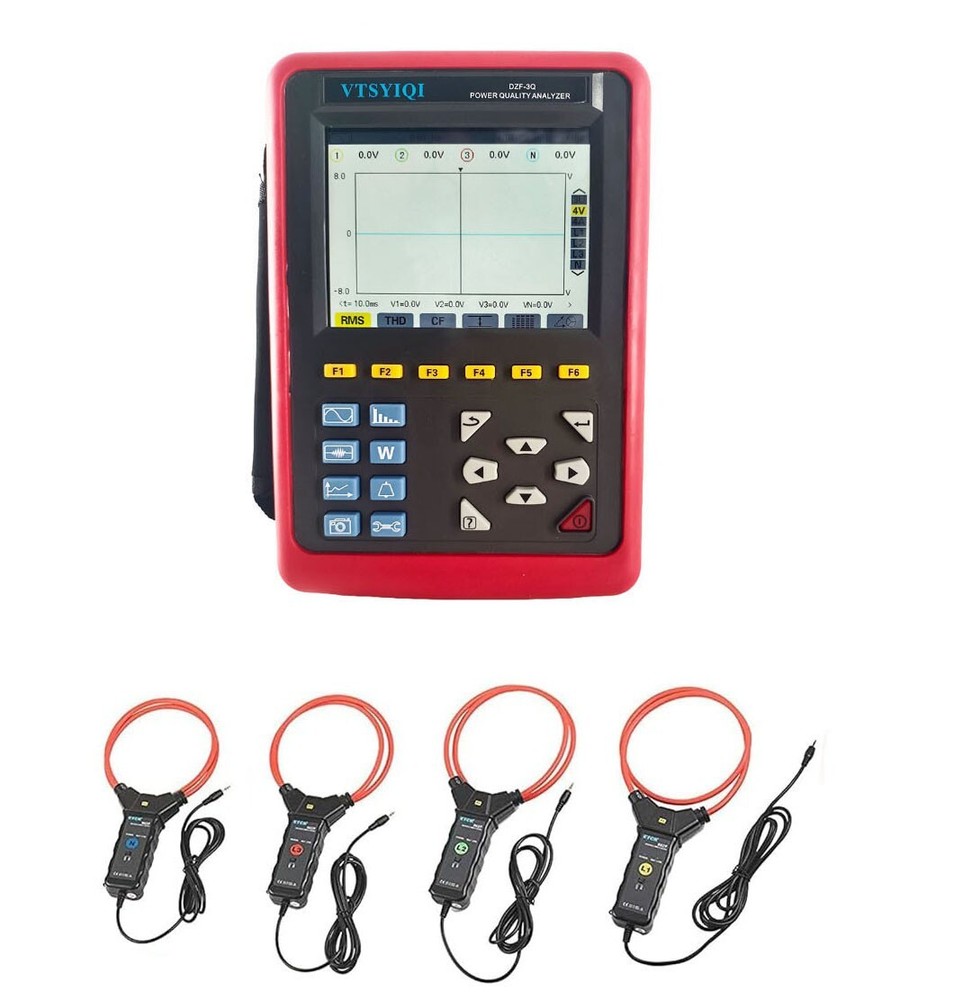 Power Quality Data Logger Three-Phase Power Quality Analyzer Range 10A ~ 6000A