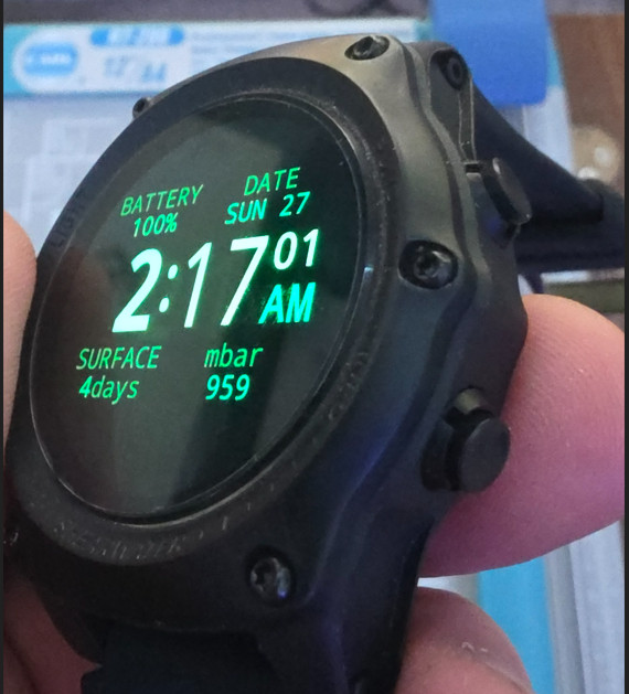 Shearwater Teric 15001 Dive Computer Black/Blue Mint Full Kit Bluetooth