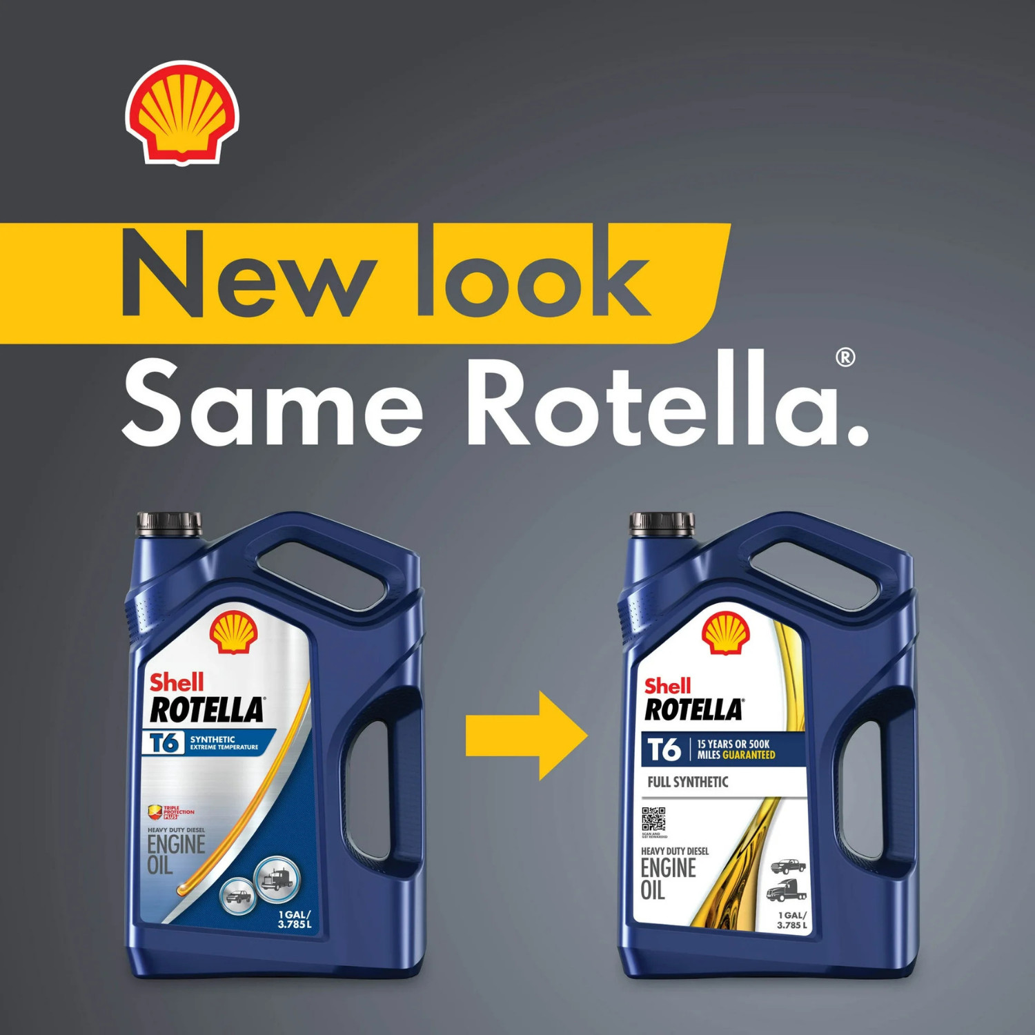 (2 pack) Shell Rotella T6 Full Synthetic 5W-40 Diesel Engine Oil, 1 Gallon