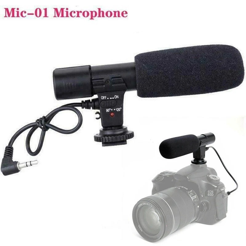 Mic-01 Professional External Stereo Digital Vlog HD Microphone Camera Video