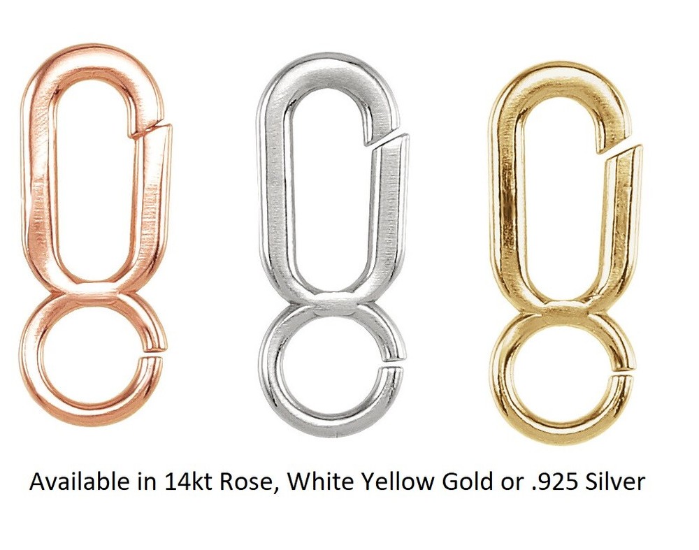 14kt Gold or Silver Posh Mommy® 16.75mm Double Loop in Loop Open Jump Ring Charm