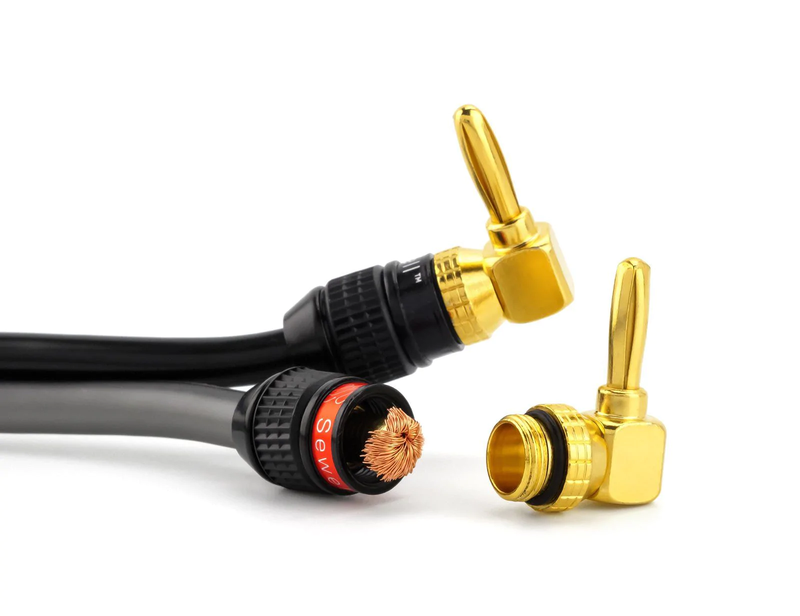 Deadbolt Banana Plugs with Right Angle Connectors