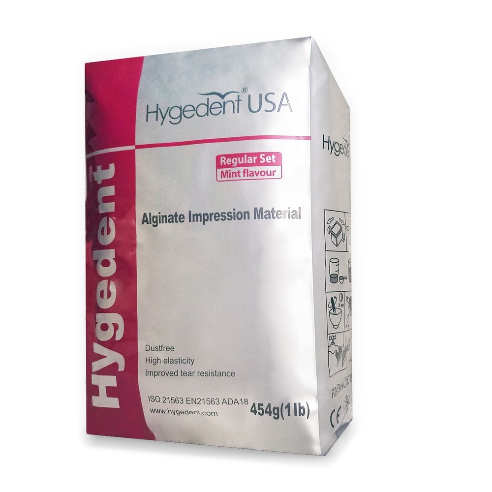 4 x Hygedent Chromatic Dental Regular Set Mint Impression Alginate