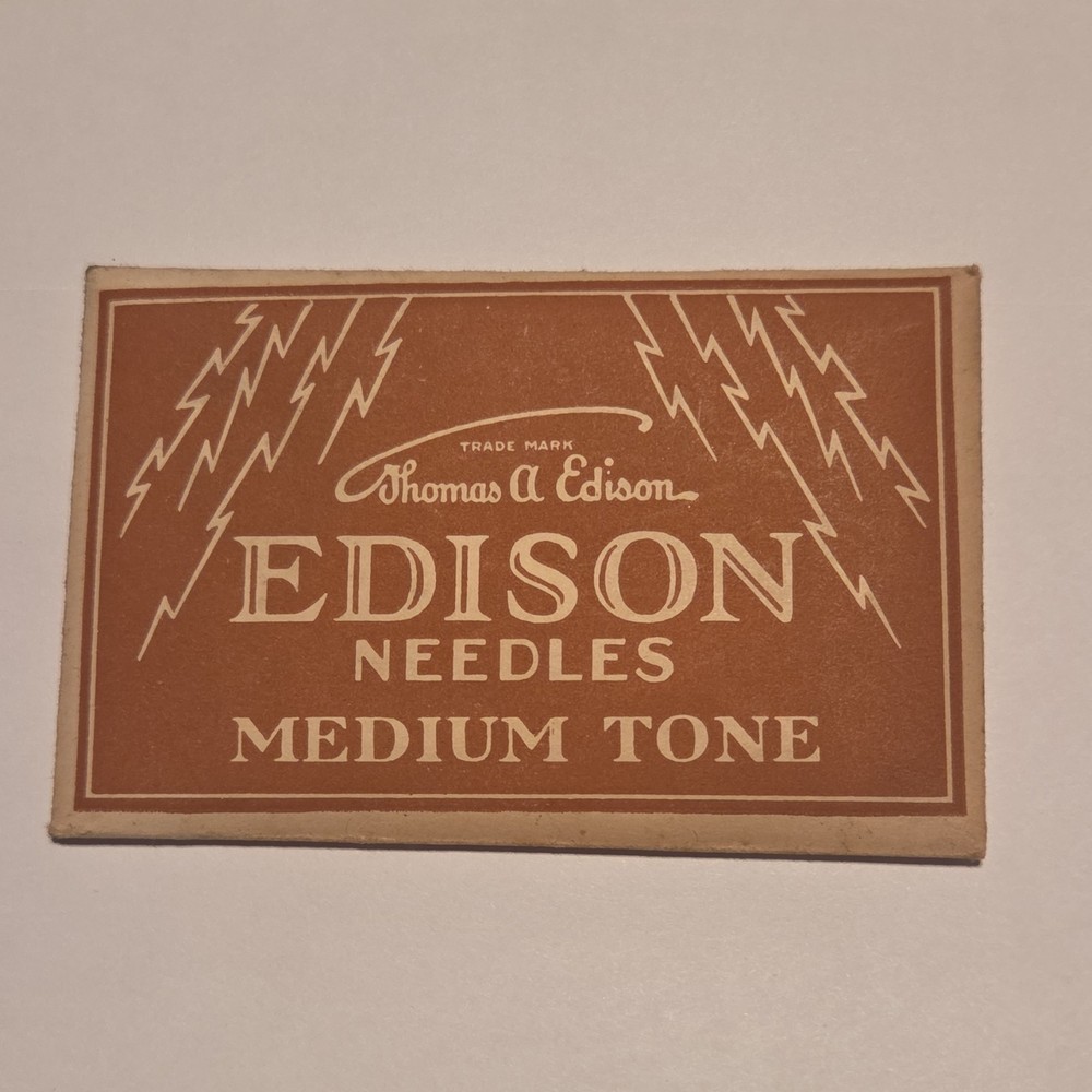 Thomas A Edison Medium Tone Phonograph Needles Pack Average Count 100