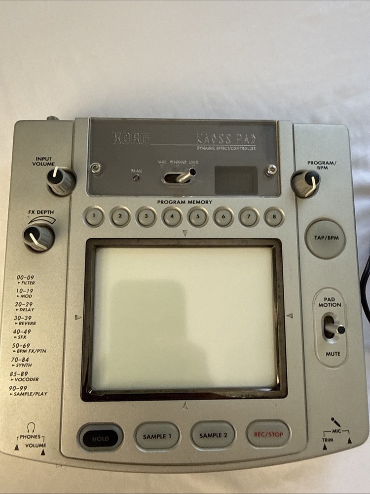 Korg KAOSS PAD KP2 Dynamic Effects Controller DJ Touch Pad FX w/ Power Supply