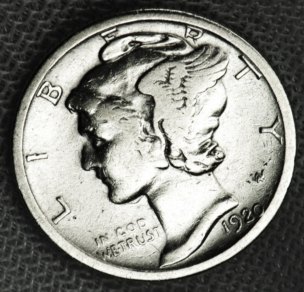 1920-d Mercury Dime.     Better Grade    (Inventory A)