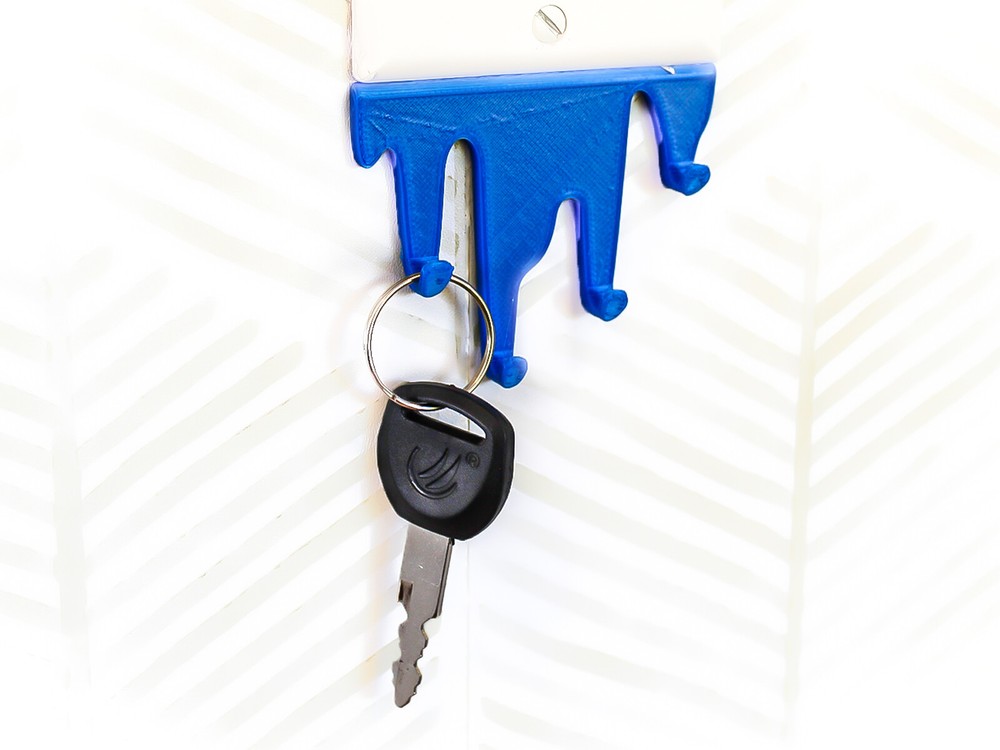 Liquid Hook Mount – 3D Printed Key Organizer for Wall