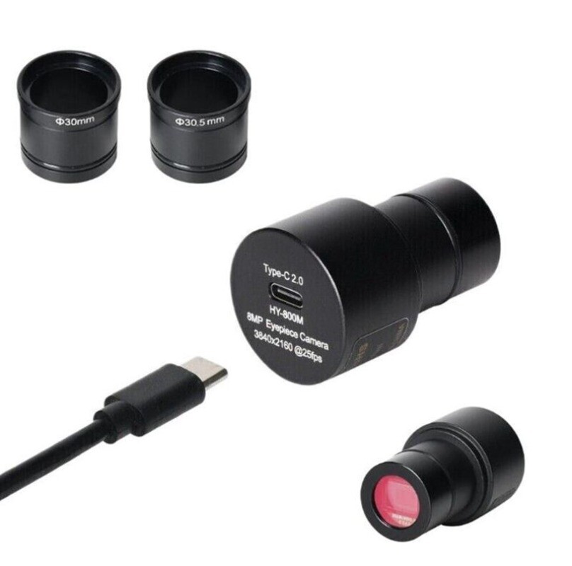 8MP HD USB Digital Electronic Camera Eyepiece Microscope/Telescope with Adapter