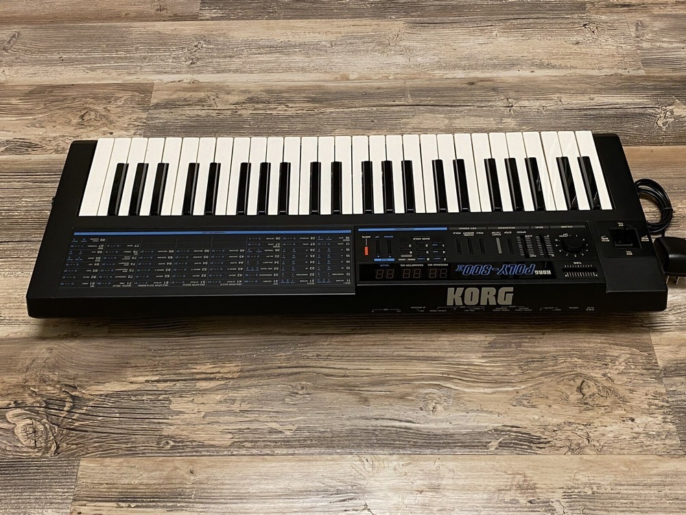 Korg Poly-800 II Additive Square Waveform Polyphonic Synthesizer 49 Keys Clean